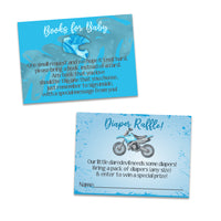 Dirt Bike Diaper Raffle Tickets or Books for Baby