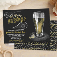 Baby is Brewing Baby Shower Invitations Beer