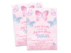 Pink Butterfly Baby Shower Invitations