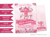 Pink Carousel Girls Birthday Invitations