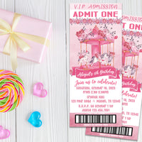 Carousel Admission Ticket Invitations