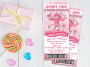 Carousel Admission Ticket Invitations