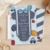 Car Boy Baby Shower Invitations