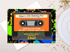 Boy Cassette Tape Birthday Invitations