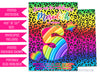 Rainbow Cheetah Birthday Invitations
