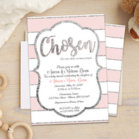 Girl Adoption Baby Shower Invitations CHOSEN