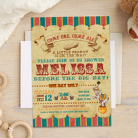 Vintage Circus Baby Shower Invitation