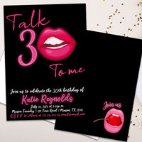 Talk Thirty 30 To Me Sexy Womans Birthday Invitations