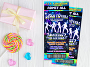 Disco Fever Birthday Party Dance Ticket Invitations