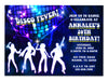 Disco Birthday Party Invitations