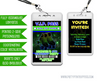Boy Roller Skating VIP Pass Invitations with Lanyards