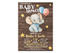 Neutral Elephant Circus Baby Shower Invitations