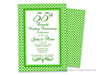 Emerald Pattern 55th Wedding Anniversary Invitations