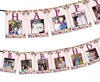 Pink Floral Womans Photo Birthday Banner