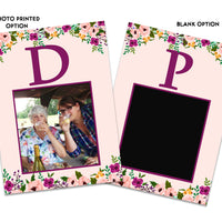 Pink Floral Womans Photo Birthday Banner