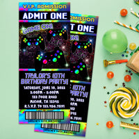 Game Truck Video Game Ticket Invitations