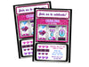 Pink Glitter Diamond Slot Machine Birthday Invitations Adult