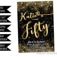 Neon Sign Glow Womans Birthday Invitations