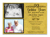 Golden Then & Now Photo 50th Wedding Anniversary Invitations