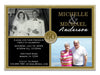 Black Gold Then & Now Photo 50th Anniversary Invitations