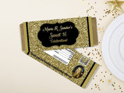 Gold Glitter Candy Bar Wrappers Sweet 16 ANY