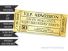 Gold Ticket Birthday Invitations Adult