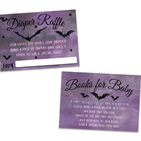 Goth Twinkle Bat Diaper Raffle Tickets or Books for Baby