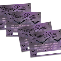 Goth Twinkle Bat Diaper Raffle Tickets or Books for Baby