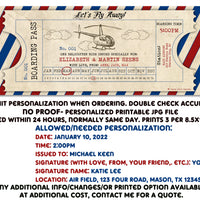 PRINTABLE Helicopter Ride Gift Experience Tickets Personalized