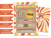Here Comes The Son Baby Shower Invitations Retro Groovy