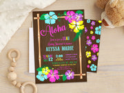 Aloha Luau Baby Shower Invitations