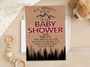 Lumberjack Baby Shower Invitation