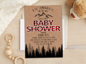 Lumberjack Baby Shower Invitation