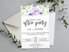 Purple Magnolia After Party Wedding Reception Invitations