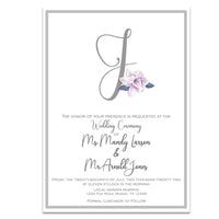 Purple Magnolia Wedding Invitations