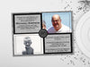 Black & Silver Milestone Birthday Invitation - Then & Now