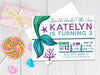 Mermaid Tail Birthday Invitations