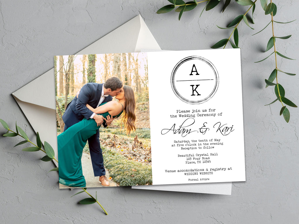 Classic Photo Wedding Invitations