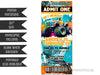 Monster Truck Birthday Ticket Invitations