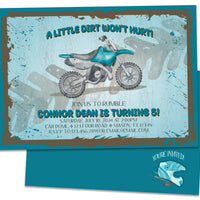 Racing Dirt Bike Birthday Invitations