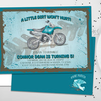 Racing Dirt Bike Birthday Invitations