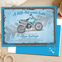 Vintage Dirt Bike Baby Shower Invitations Boys