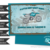 Racing Dirt Bike Birthday Invitations