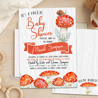 Magical Mushroom Baby Shower Invitations