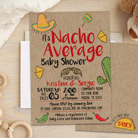 Nacho Average Baby Shower Invitations