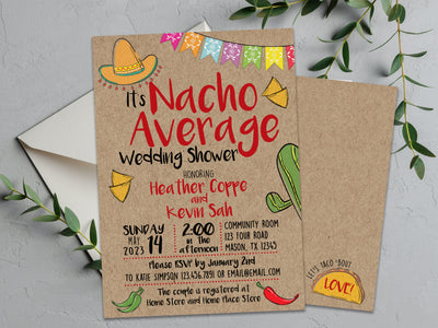 Nacho Average Bridal Shower Invitations