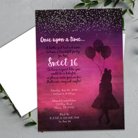 Purple Once Upon a Time Twilight Sweet 16 Invitations