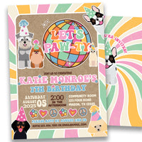 Let's PAW-TY Birthday Invitations