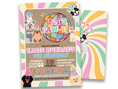 Let's PAW-TY Birthday Invitations