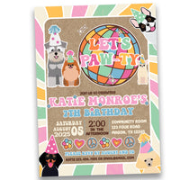 Let's PAW-TY Birthday Invitations
